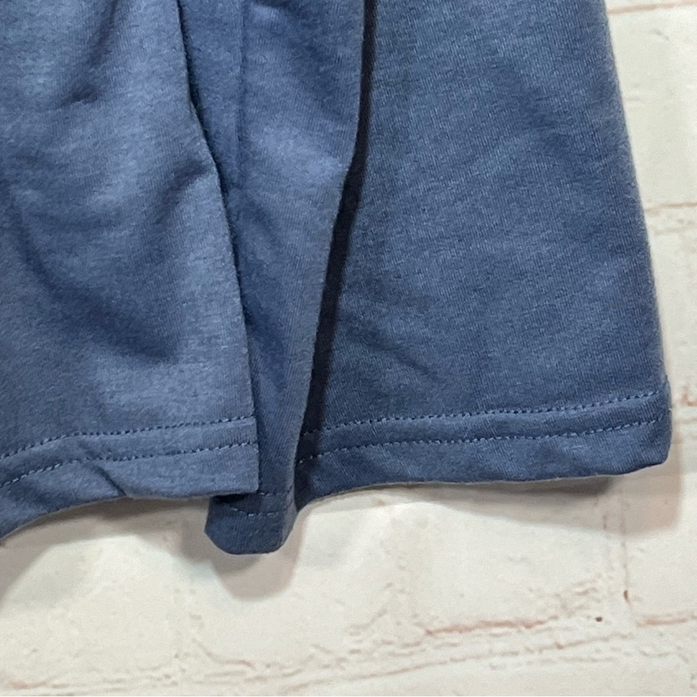 MISSLOOK Just Breathe Shirt Womens 2XL Blue Long Sleeve Crew Neck - Picture 5 of 7